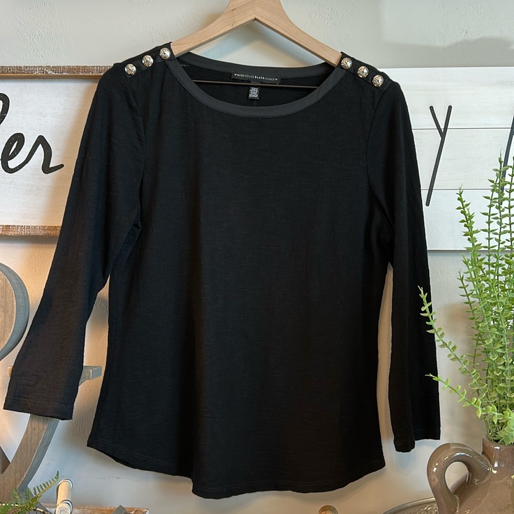 🖤White House Black Market Black Long Sleeve Tee